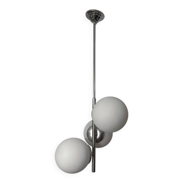 Suspension allongée 3 boules années 70
