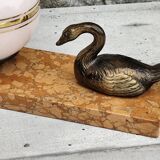 Art Deco Marble Swan Lamp