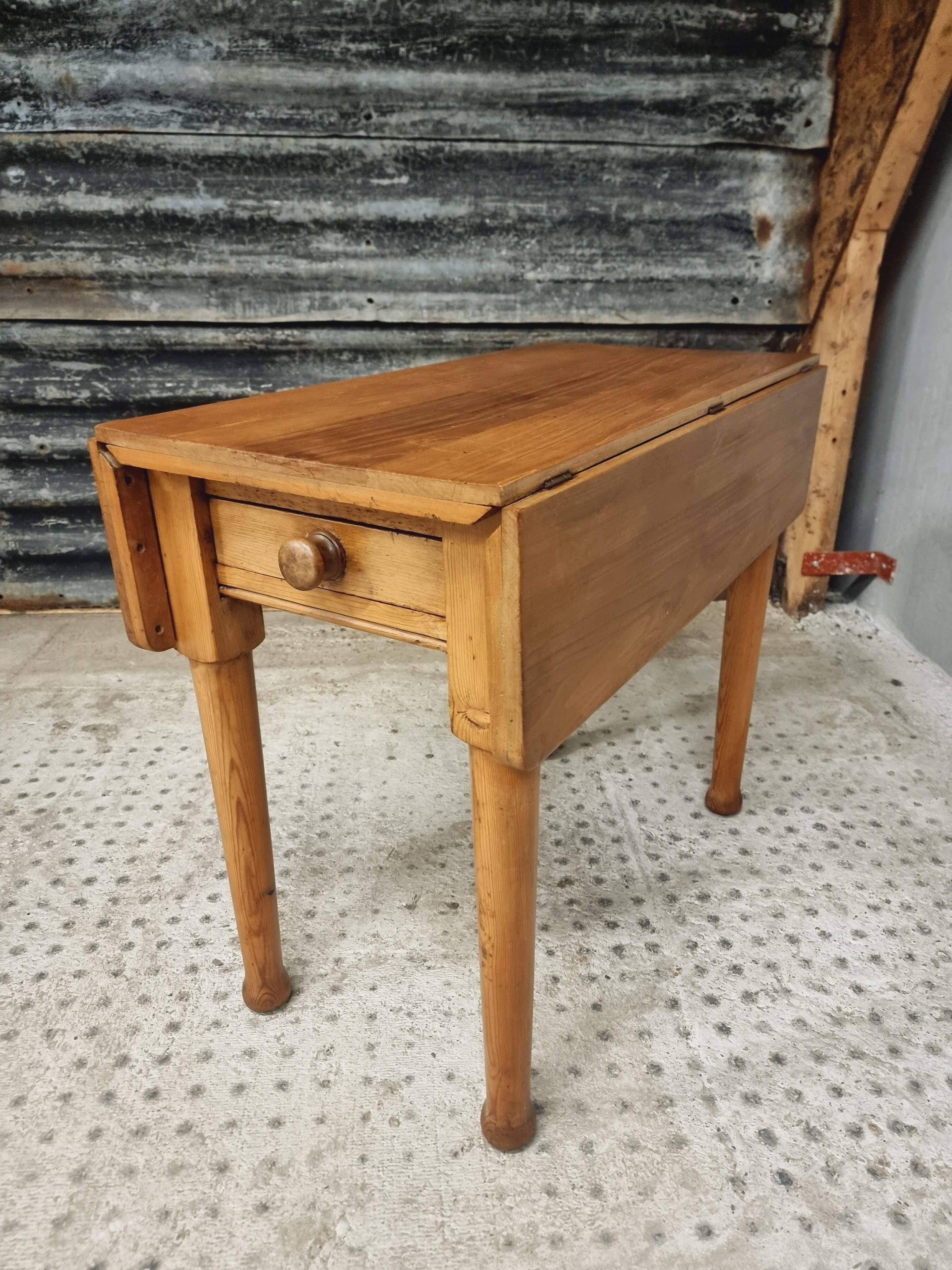 Vintage table folding table dining table side table 90x90cm