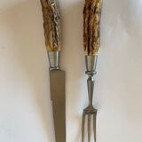 Leg of lamb service, horn handle