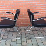 Pair of tubular chairs fana gispen 60s