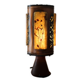 Accolay lamp with copper and resin shade
