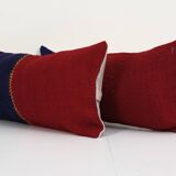 10" x 20" set of two oriental boho pillow kilim pillow cover chair pillow small oblong, set turkish