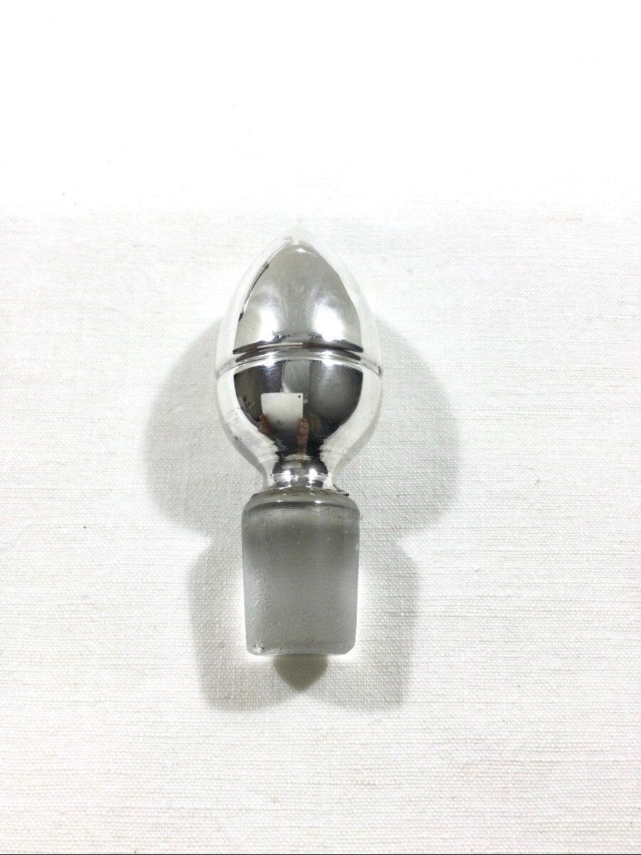 Crystal and silver decanter