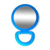 Mirror to pose vintage turquoise blue