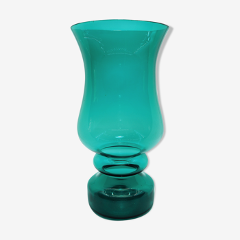 Vase en verre bleu vert scandinave