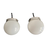 Lot 2 opaline hanging lamps