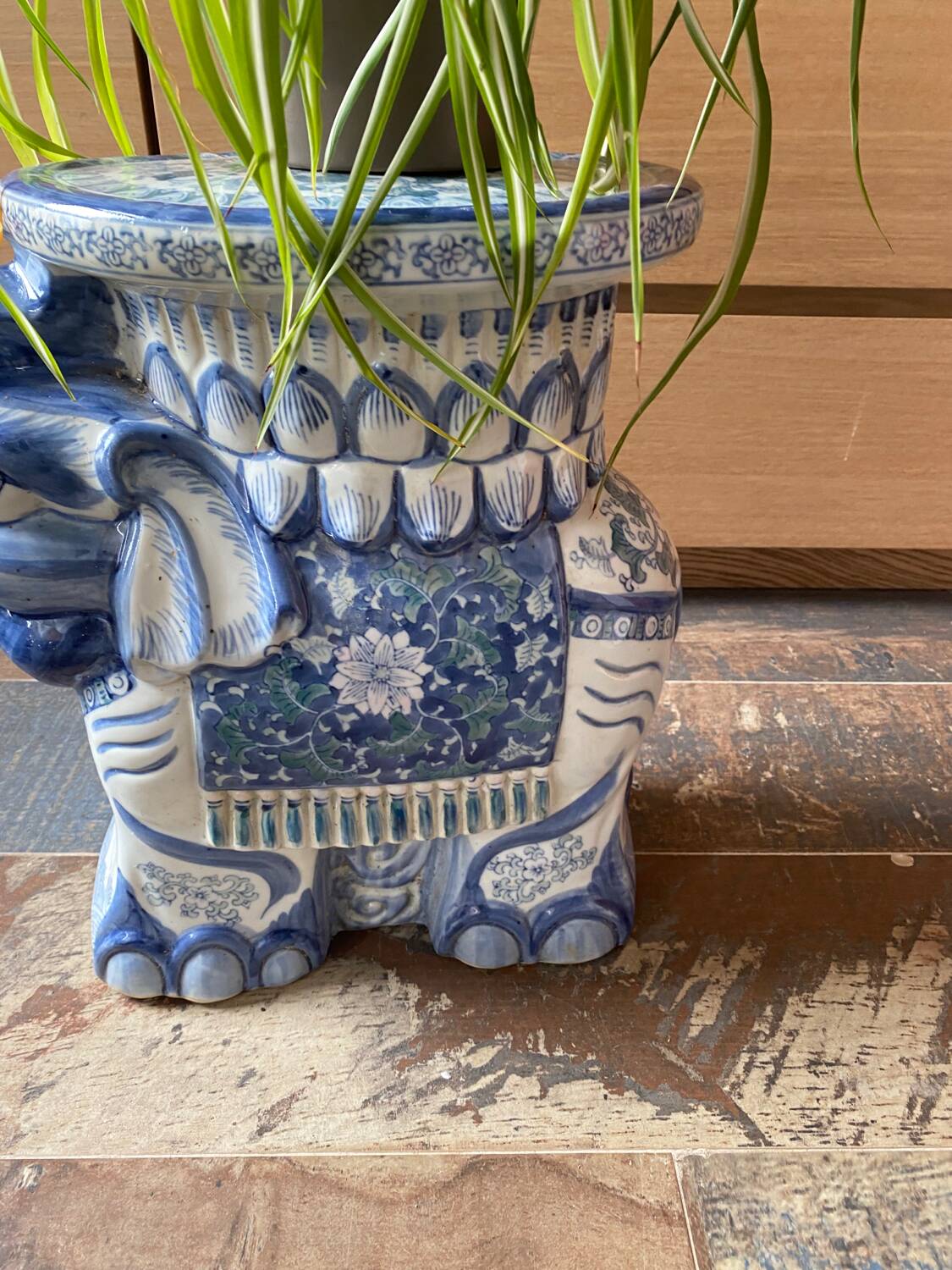 Glazed ceramic elephant