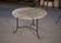 Marble side table with wrought iron base and brass balls in the style of Jean Royère, 1940s