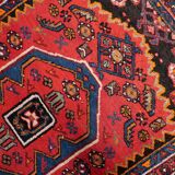 Vintage 1930s Persian Hamadan rug, geometric medallion, 105cm x 143cm (3'5" x 4'8") - 1C1276