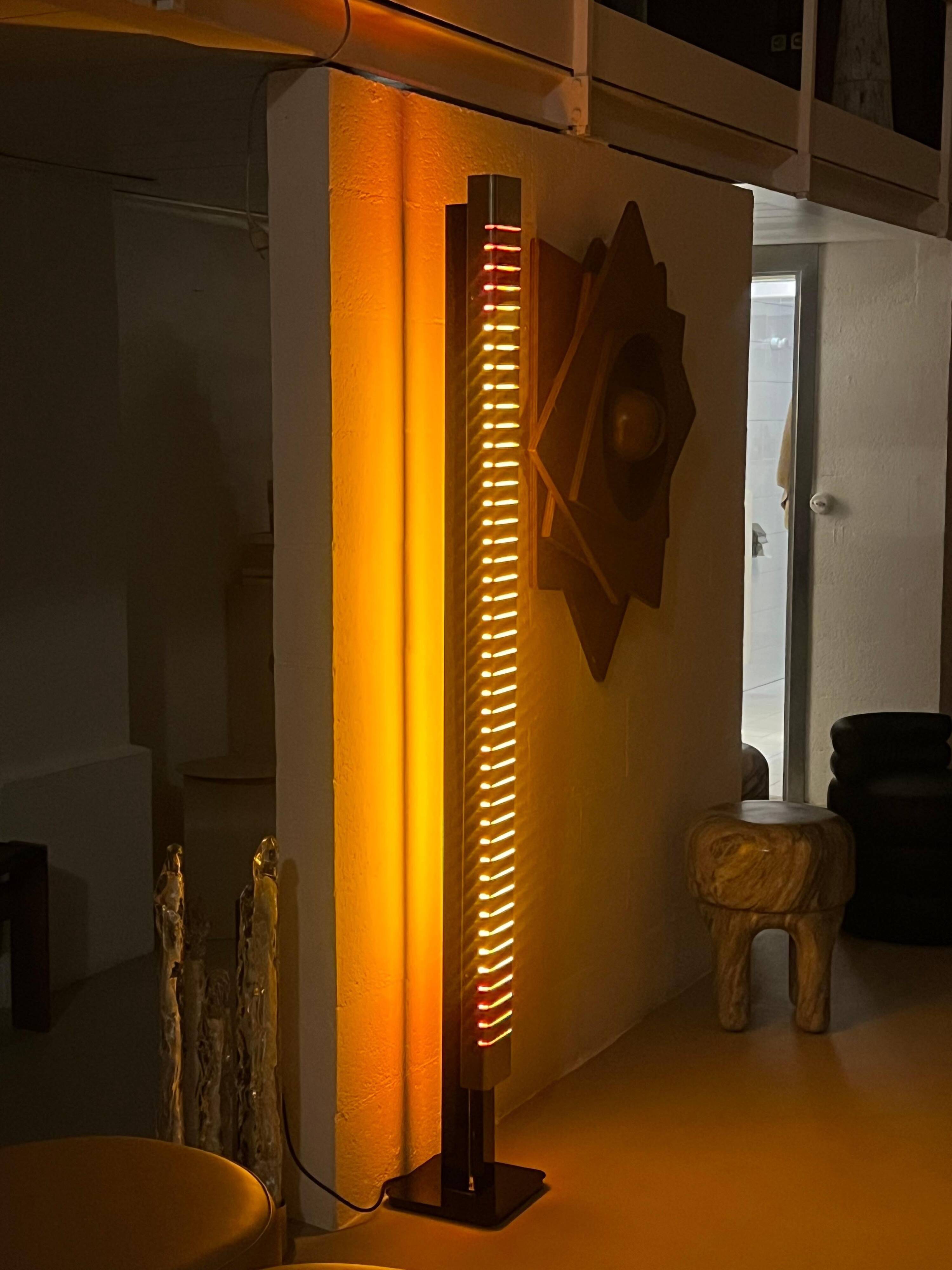 Italian Mid-Century Lamperti Floor Lamp, Sculpted in Chrome, 1960s