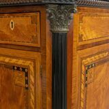Napoleon III French Sideboard Inlaid with Geometric Floral Motifs, 1850