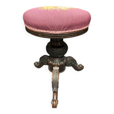 Tabouret de piano ancien