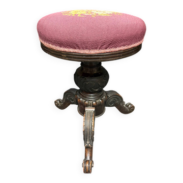 Tabouret de piano ancien