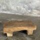 Small stool, accent stool in solid blond teak wabi-sabi L30 W8.5 H6.