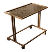 Czechoslovak vintage serving trolley on wheels, mid-century bar cart, 1970s