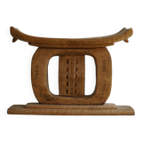 Ashanti stool, hand-carved hardwood stool from West Africa, Wabi Sabi, 20th century