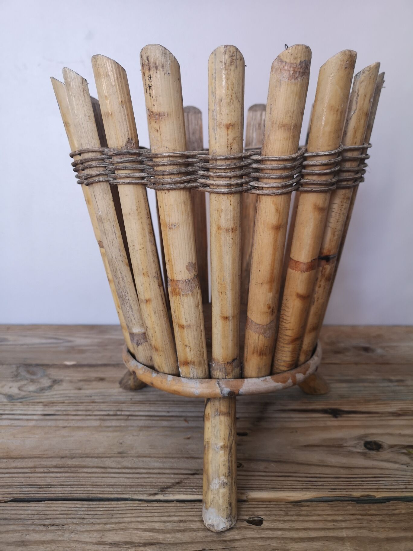 Pot cover, rattan flower holder