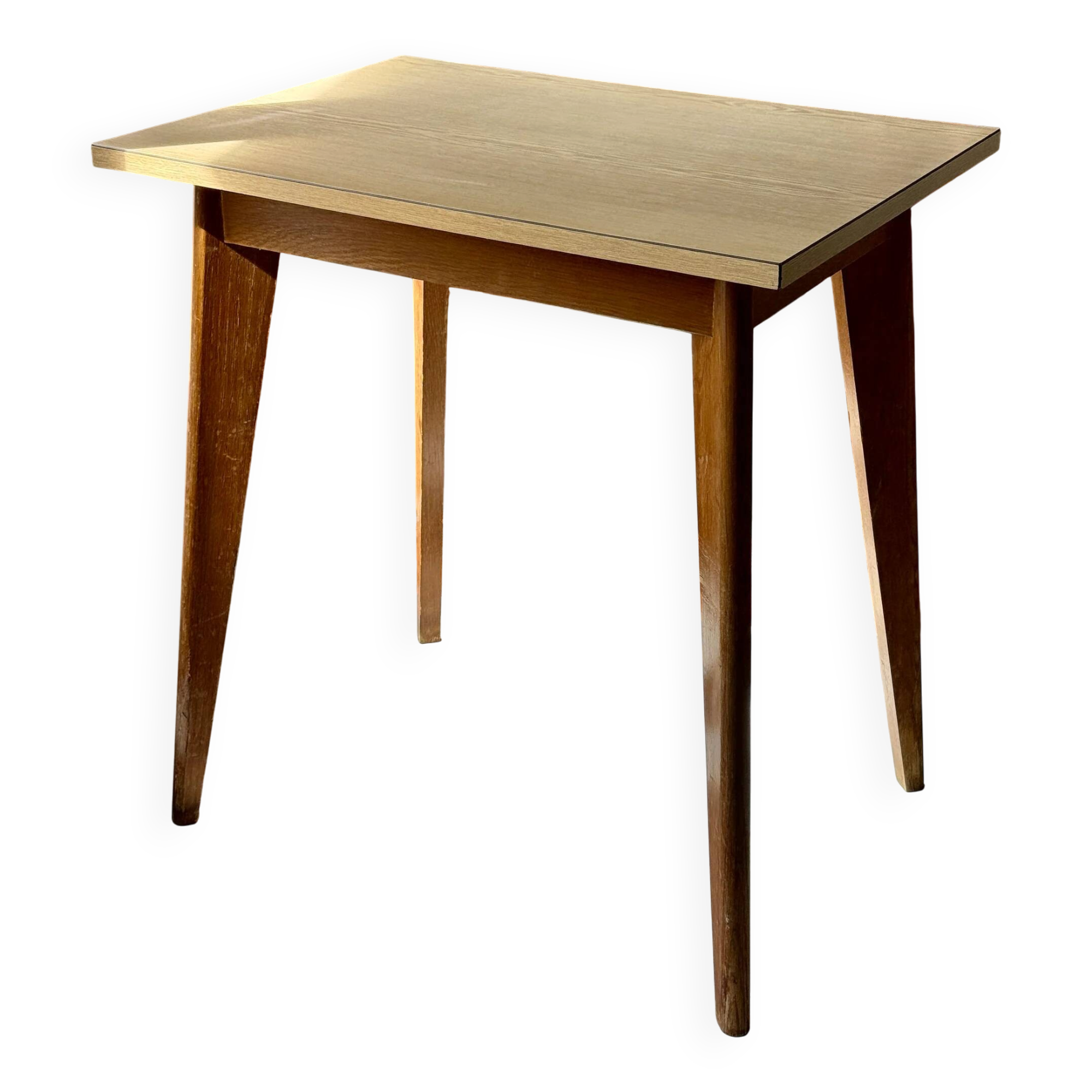 Side table in formica - tapered legs