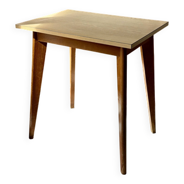 Table d'appoint en formica - pieds compas