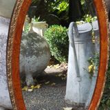 Miroir ovale art déco 40x67cm