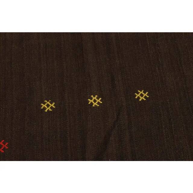 Brown Colorful Vintage Handmade Turkish Kilim Area Rug 94x160