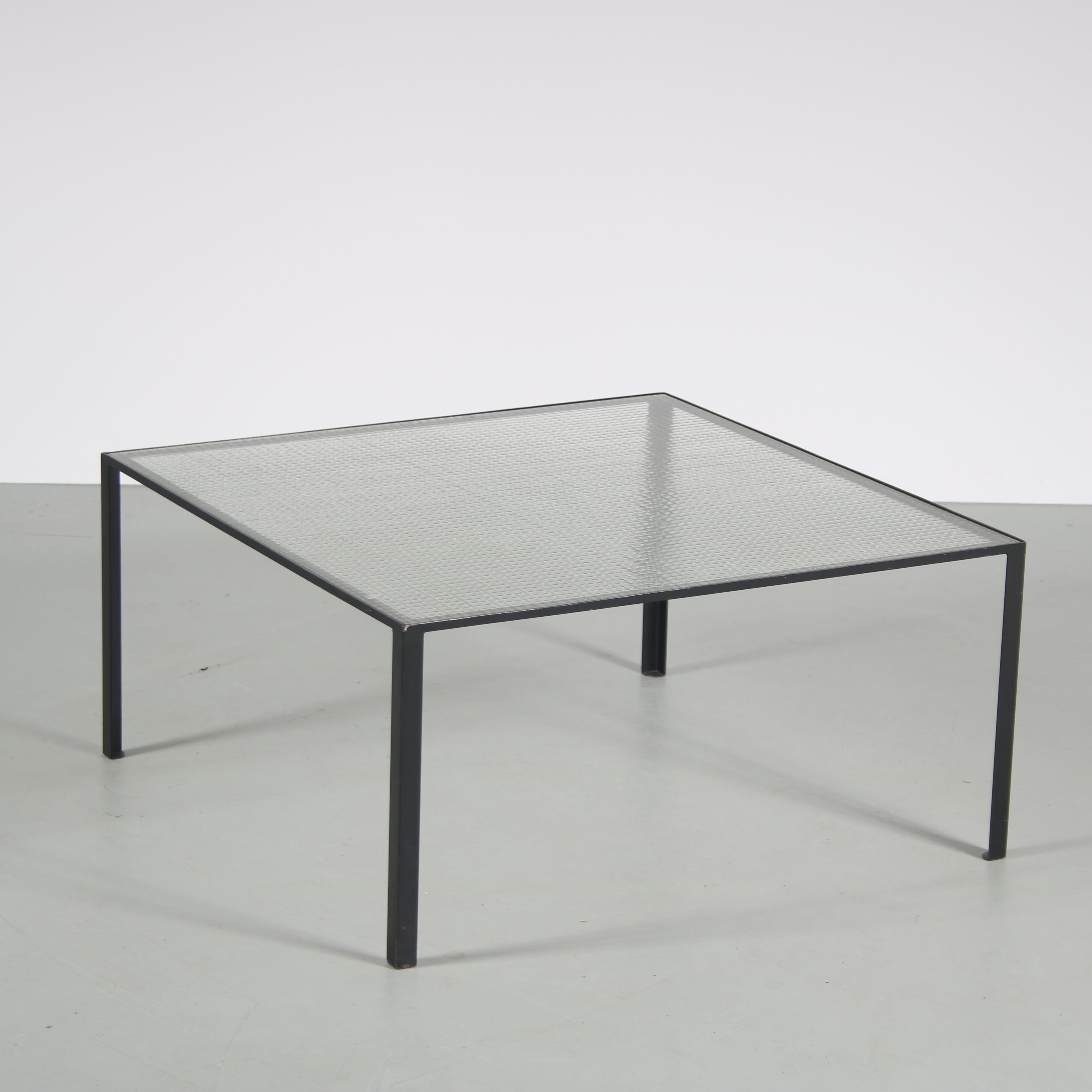 1950s Safety glass coffee table by Floris Fiedeldij for Artimeta, Netherlands