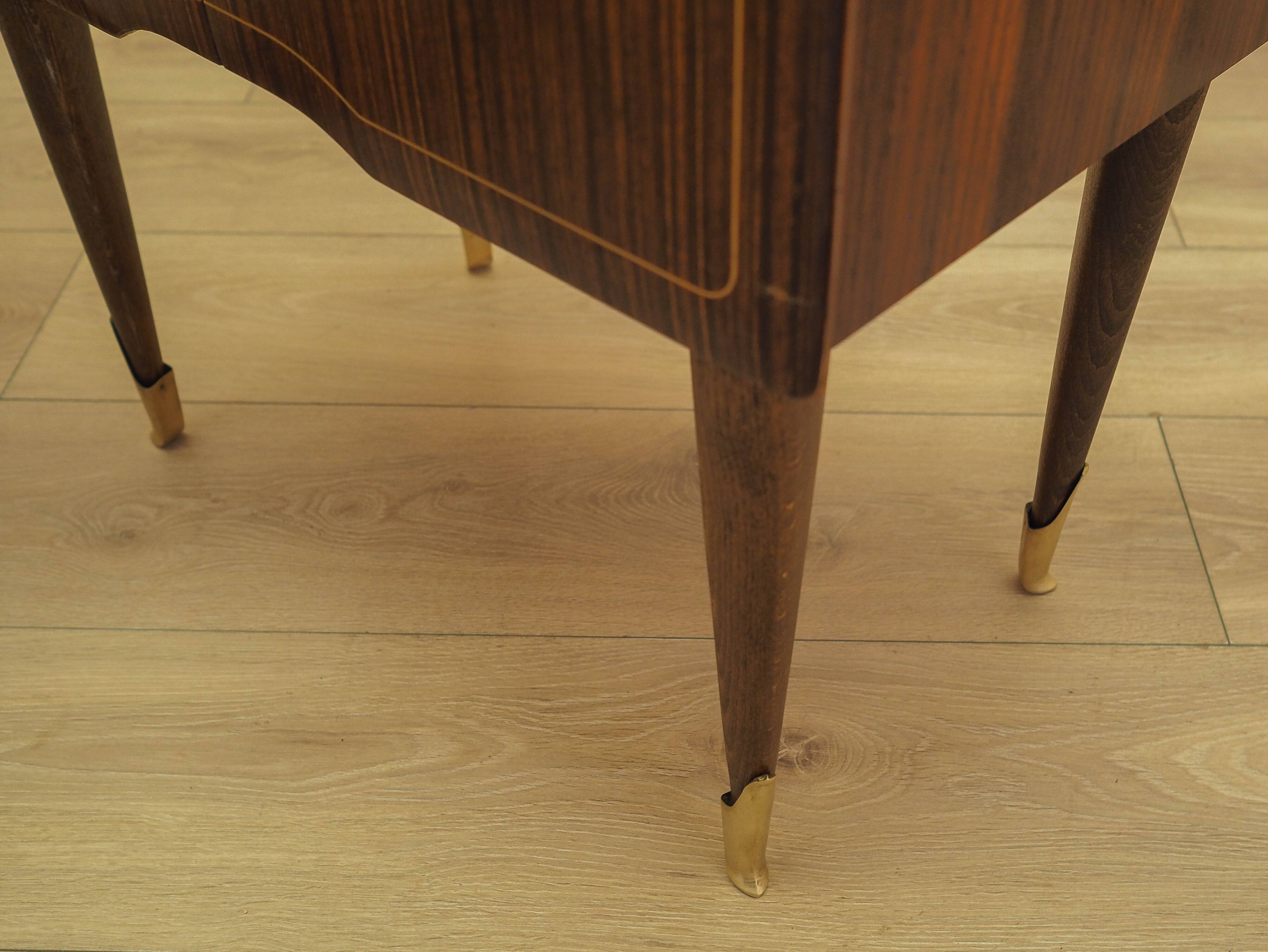 Two Bedside Cabinets, Mahogany Veneer, Italy, 1970s