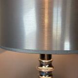 Chromed metal table lamp from the 70s