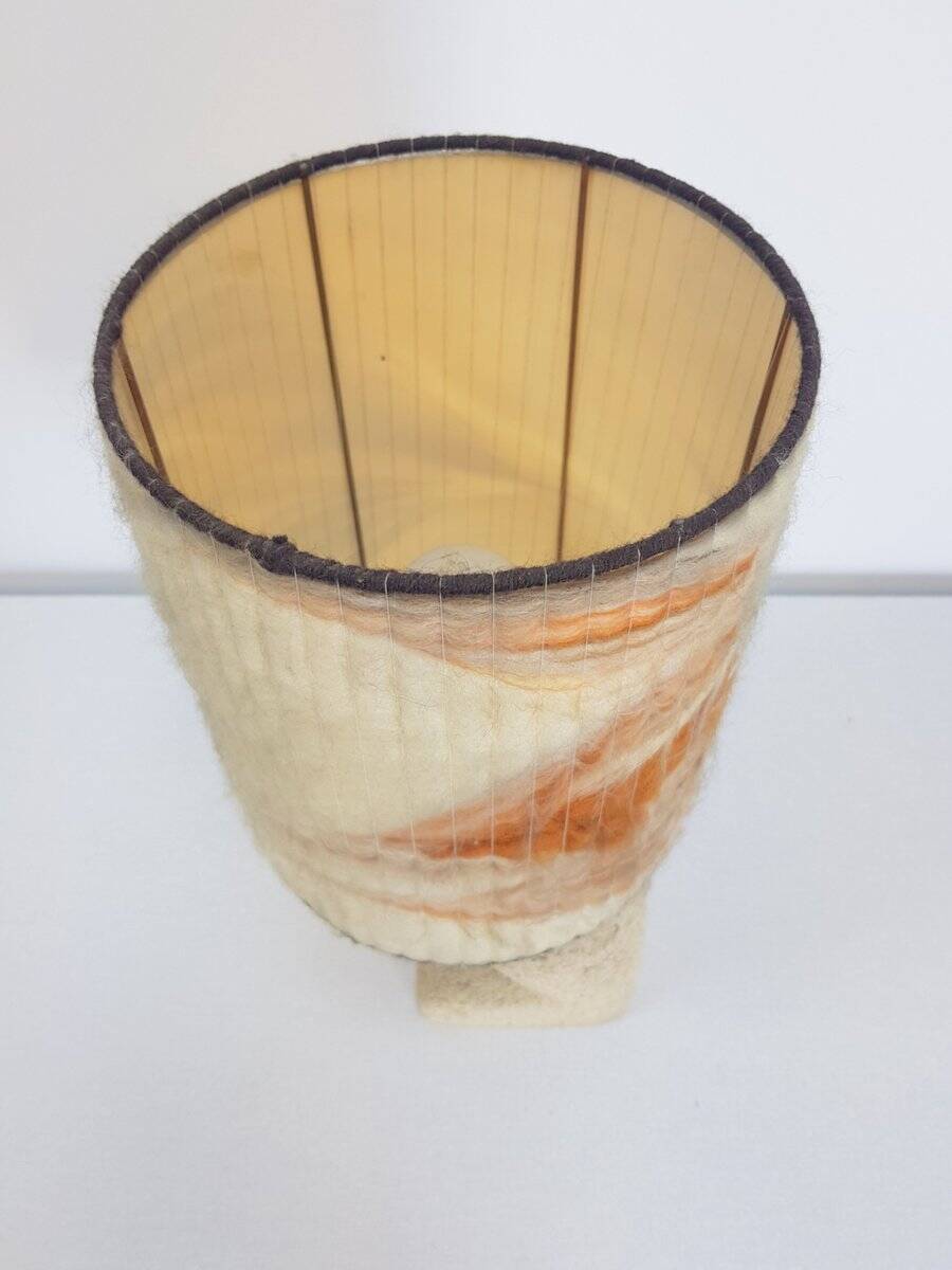 Arts & Crafts Style Brutalist Natural Stone Table Lamp, 1970s