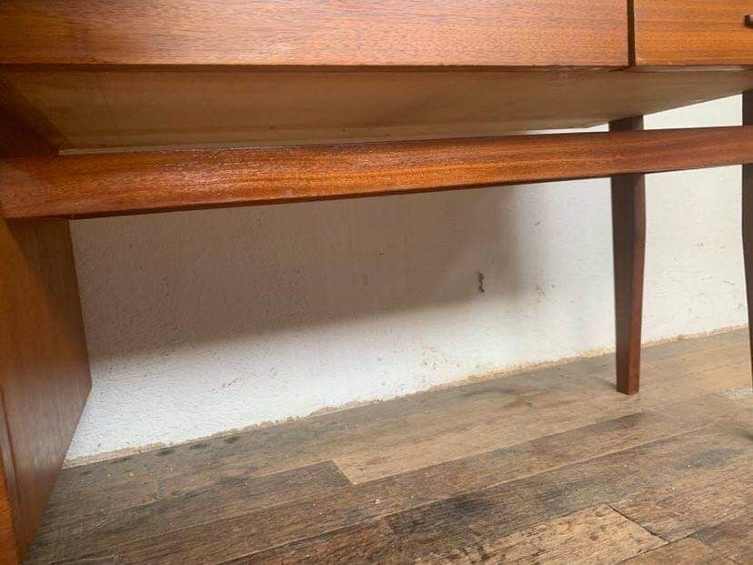 Enfilade teak tv cabinet chest of drawers 6 drawers year 1960 - width 154 cm