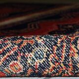 Paire de tapis antiques faits main Senneh persans 52cm x 80cm (1900s)