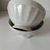 vintage faceted farmhouse duo of bowls