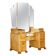 Art Deco dressing table circa 1930 in satin walnut with mirror.