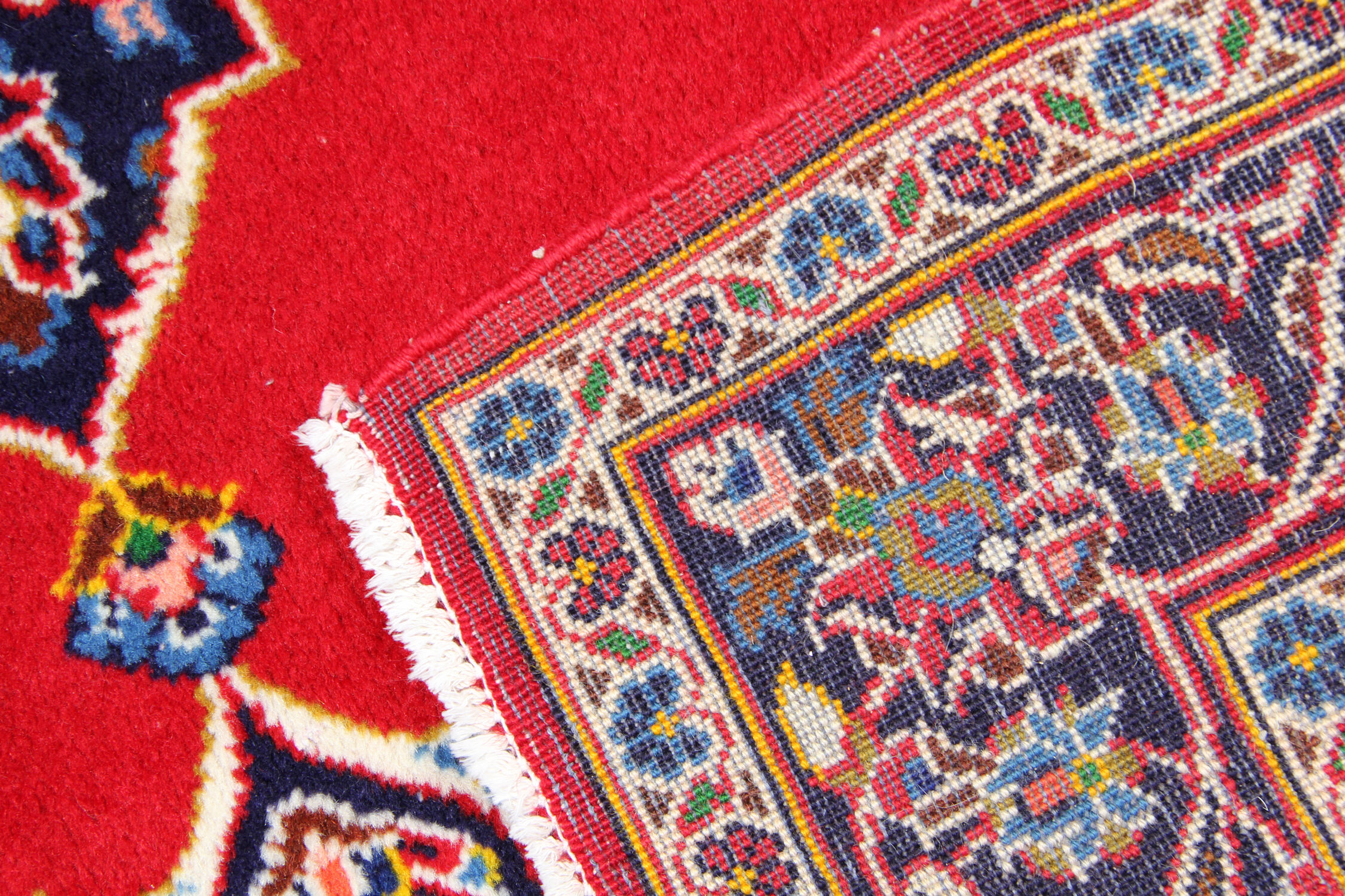 Traditional red wool persian rug hand made oriental medallion carpet- 121x182
