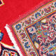 Traditional red wool persian rug hand made oriental medallion carpet- 121x182