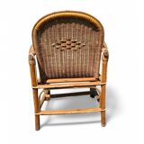 Pair of vintage rattan armchairs