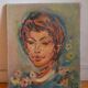 Portrait by Henri Zayan, HST painting, French school, mid-20th century.