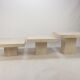 Set of 3 Italian Travertine Coffee Tables, 1980s