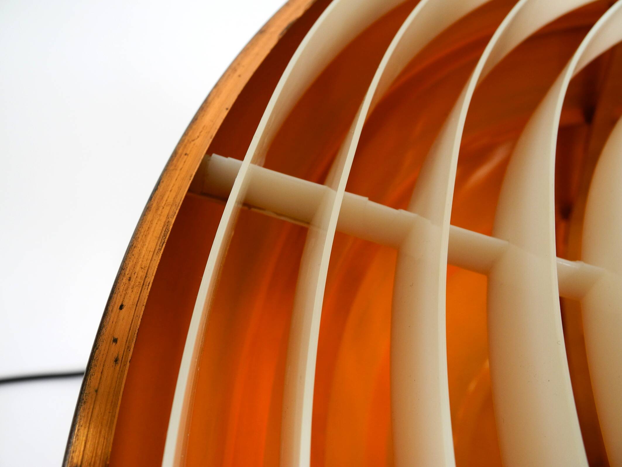 Original 1960s copper slat pendant lamp by Hans-Agne Jakobsson for Markaryd