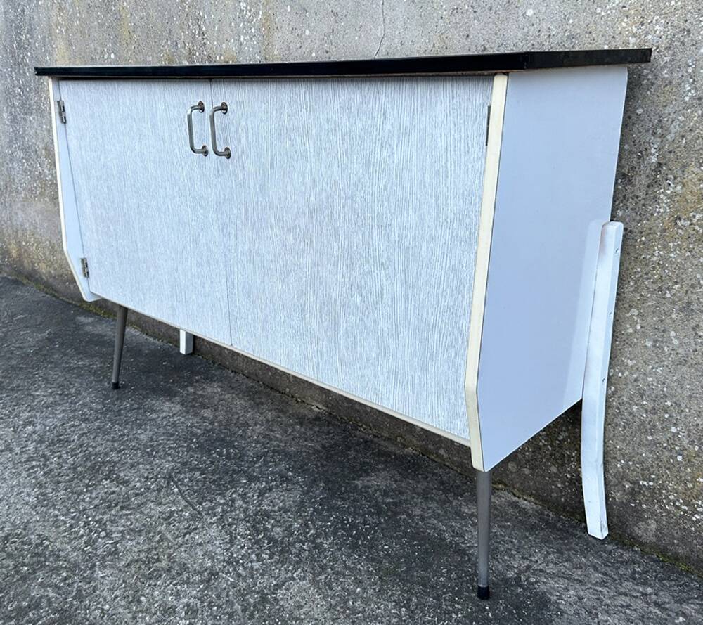 Paire de tables de nuit bois, vintage, années 60