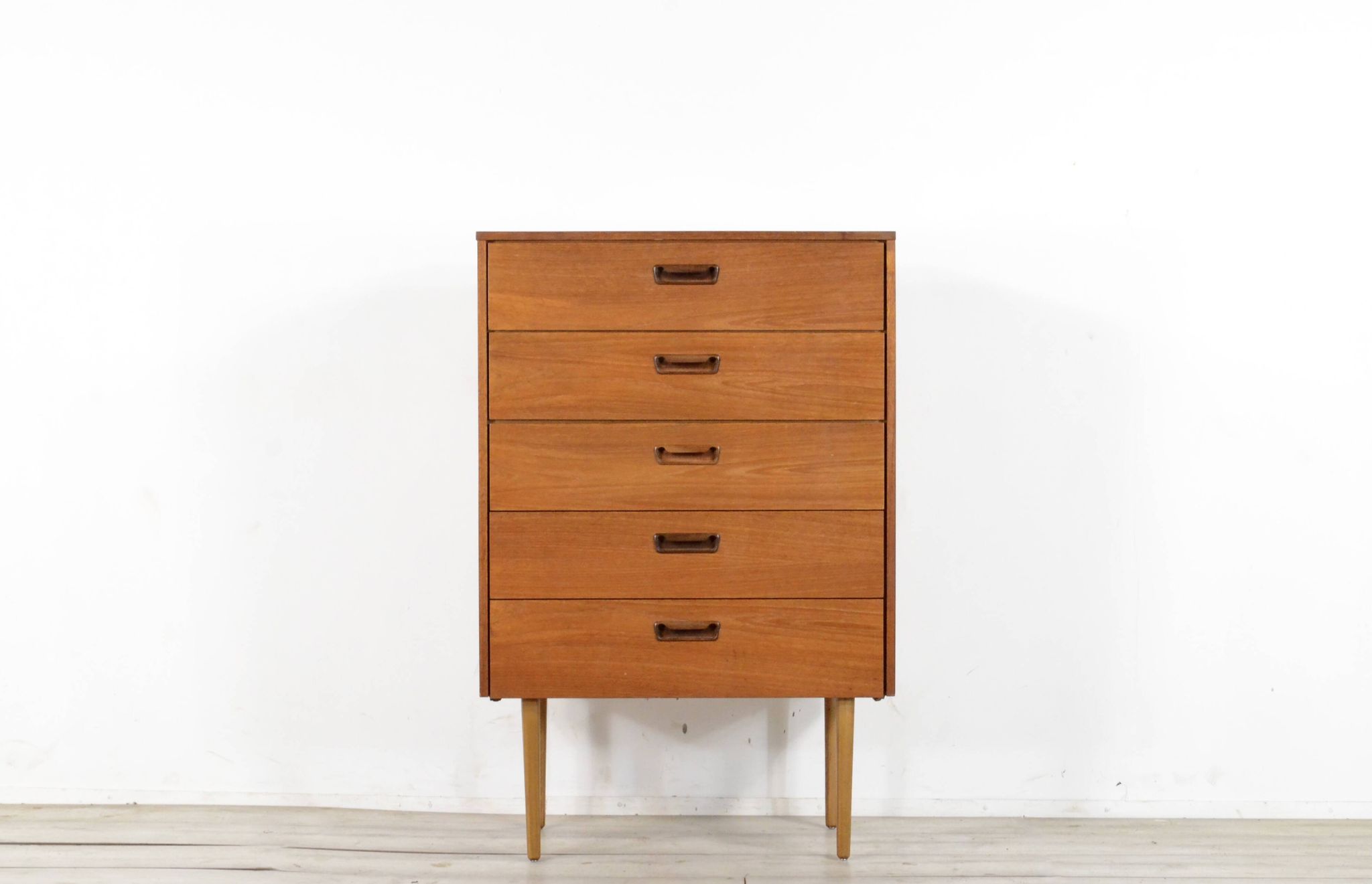 Midcentury Chest Of Drawers In Teak. Vintage Modern / Scandinavian / Retro / Danish Style