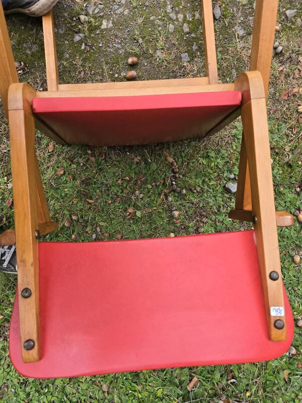 Fauteuil bridge  pieds  compas  1950