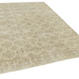 Hand-knotted contemporary turkish beige carpet 201 cm x 278 cm