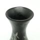 Oriental vase, black lacquer, mother-of-pearl inlay, Japan, 1950s