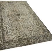 Handwoven overdyed turkish 1970s 163 cm x 265 cm grey carpet