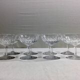 Baccarat – 8 Champagne Glasses In Baccarat Crystal Casino Model