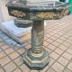 Pair of green marble pedestal tables, 19th century