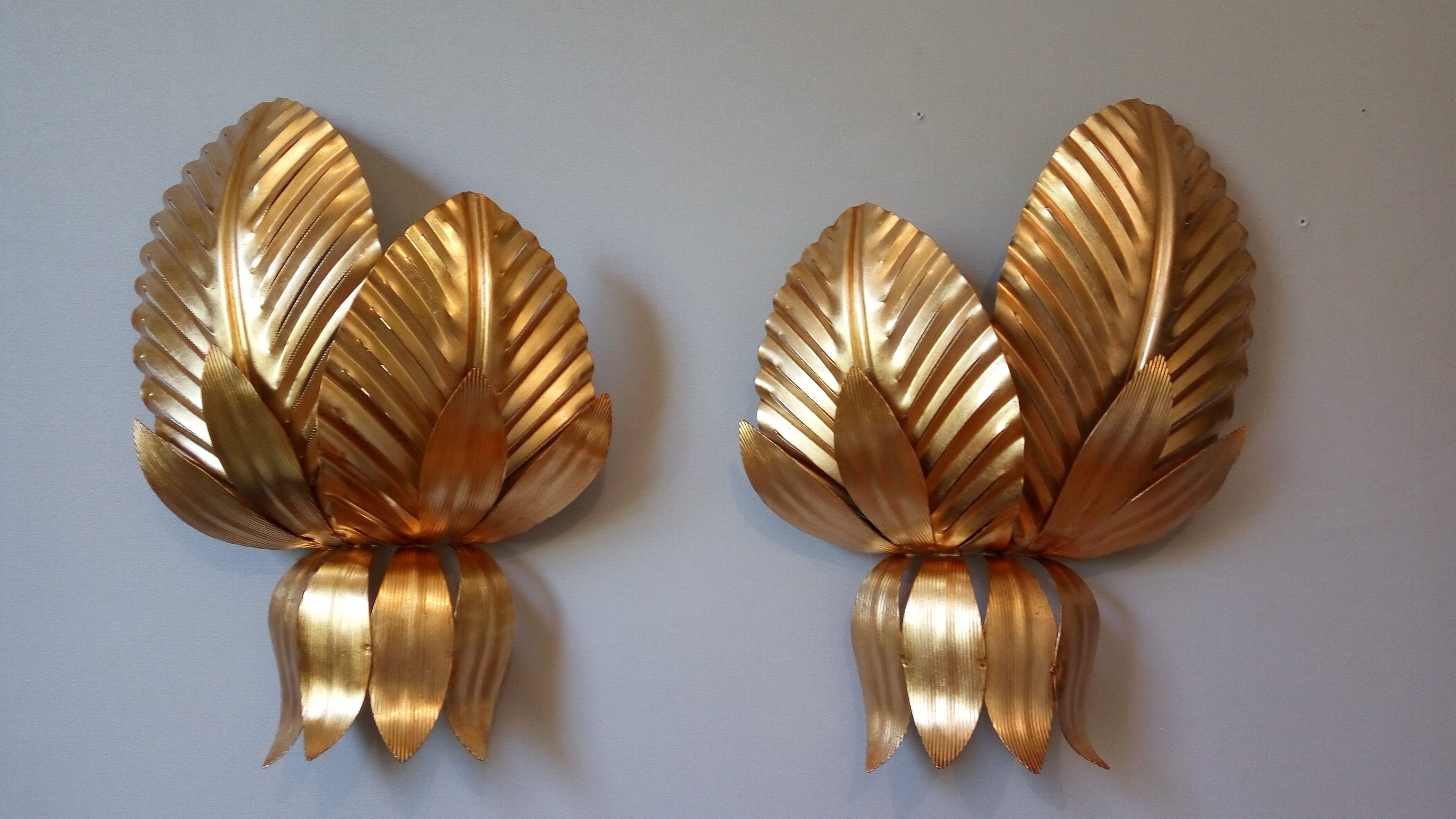 Pair vintage style jungle wall