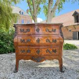 Louis XV Style Commode In Flower Marquetry